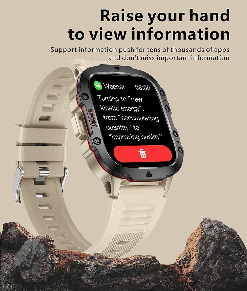 iMosi QX11 Smart Watch 1.96 inch Smartwatch Fitness Running Watch Bluetooth Pedometer Call Reminder Activity Tracker Compatible with Android iOS Women Men Hands-Free Calls Waterproof Media Control 2025 - $48.99 –P6
