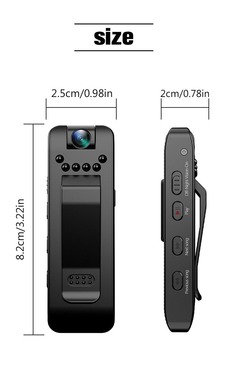 1080P Full HD Mini Camera Infrared Night Vision with LED Screen Small Bodycam Smart Security Sports DV Camcorder Car DV 2025 - $44.99 –P10