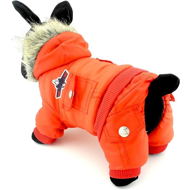 Hund Katt Kappor Jakke Dunjackor Mode party Vinter Vattentät Varm Andningsfunktion Mjuk Tvättbar Jul Halloween Utomhus Ledigt / vardag Hundkläder for Bichon Frisé Pommeran valpen eller det lilla 2025 - $23.99 –P7