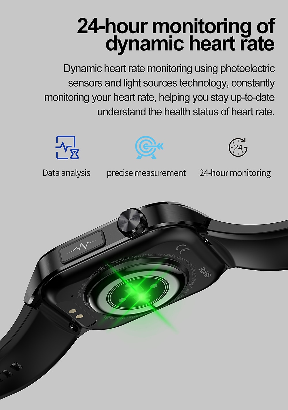 iMosi et580 Smart Watch 2.04 inch Smartwatch Fitness Running Watch Bluetooth ECG+PPG Pedometer Call Reminder Compatible with Android iOS Women Men Long Standby Waterproof Media Control IP68 38mm 2025 - $76.99 –P11