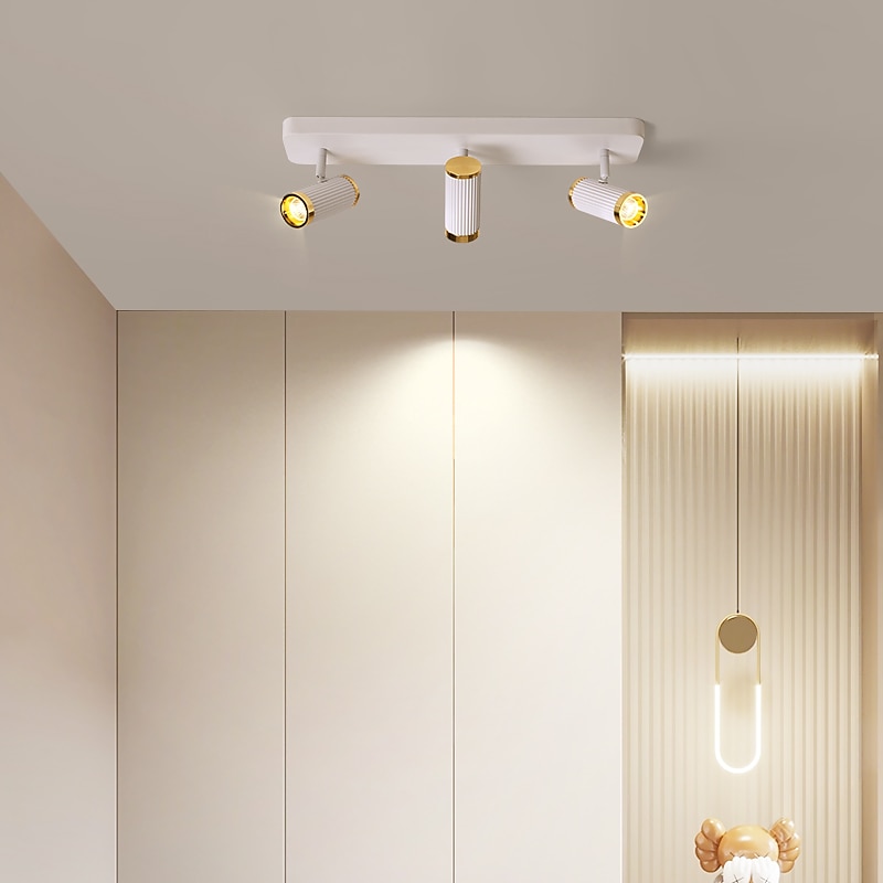 Lampy sufitowe led do salonu, reflektory lampy sufitowe obrotowe oświetlenie szynowe 1/2/3/4 głowice reflektory sufitowe sklep odzieżowy 2025 - $280.79 –P4