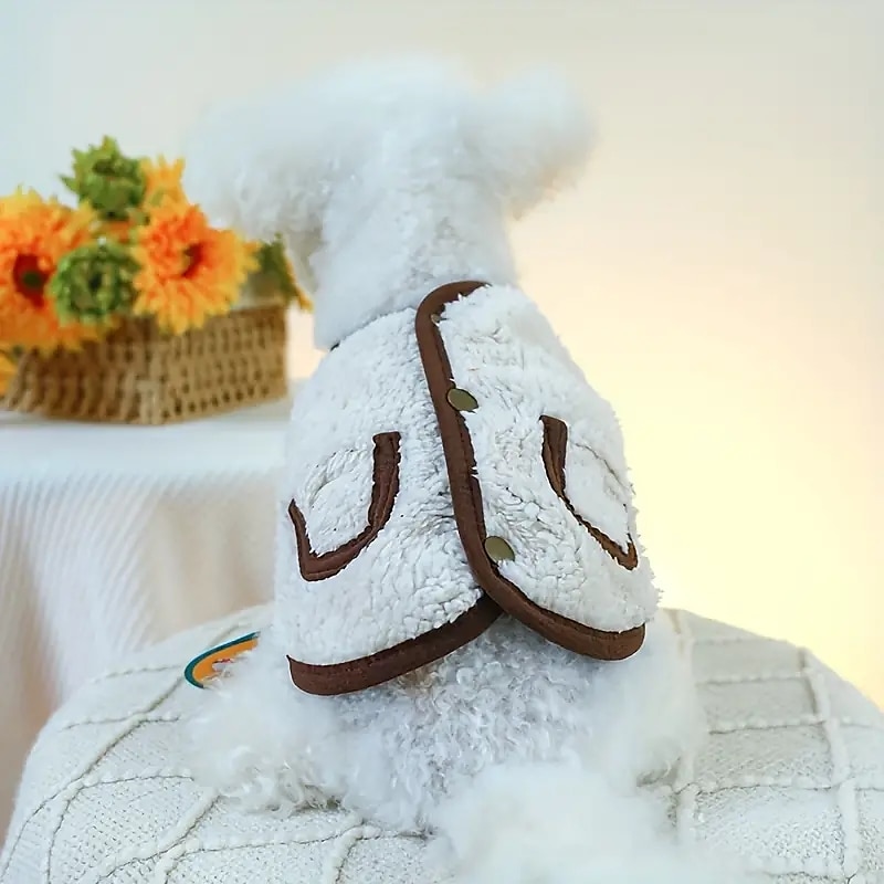 Hund Katze Mäntel Jacke Weste Minimalistisch Lässig Winter Warm Atmungsaktiv Weich Waschbar Bequem Outdoor Alltagstauglich Hundebekleidung for Bichon Frise Zwergspitz Baby Haustier Papillon Klein 2025 - $18.99 –P3