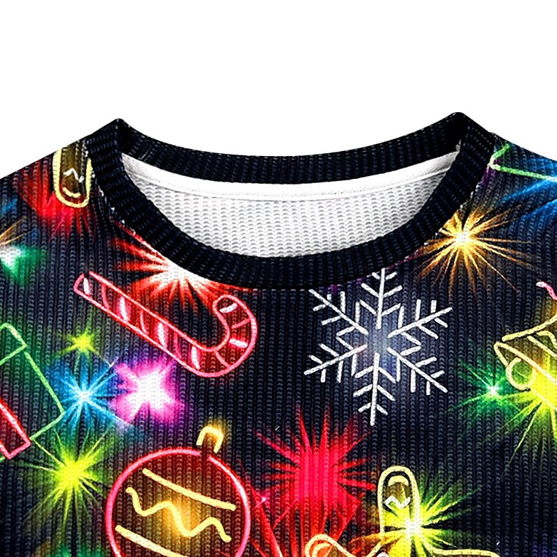Pull De Noël Homme Avec Motifs Renne Et Flocons - Chaud Et Confortable - Taille S à XXL - Style Moche/rigolo