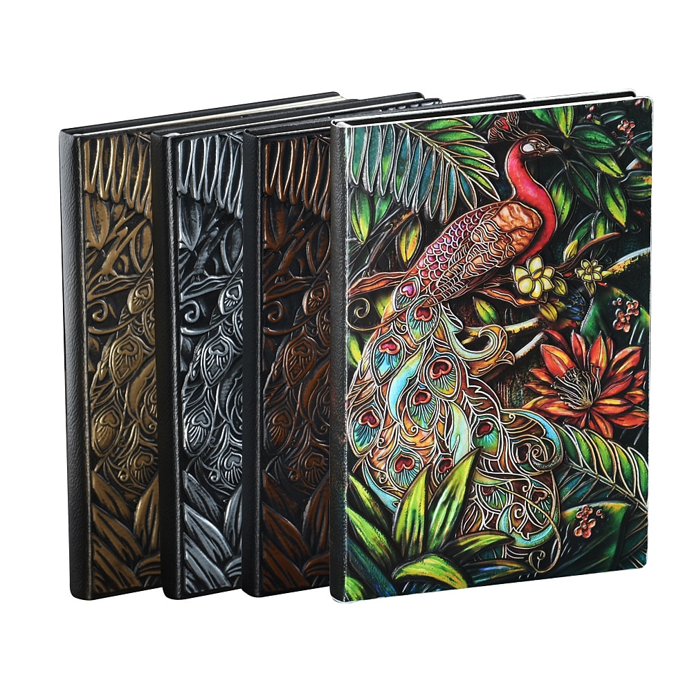 8 Types Embossed Leather Journal Diary Business Notebook  Agenda Antique Handmade Relief Notebook Phoenix Immortal Bird Travel Notebook Agenda Book Gift for Friends Size A5 (8.4x5x0.7 Inches) 2026 - $20.99 –P2