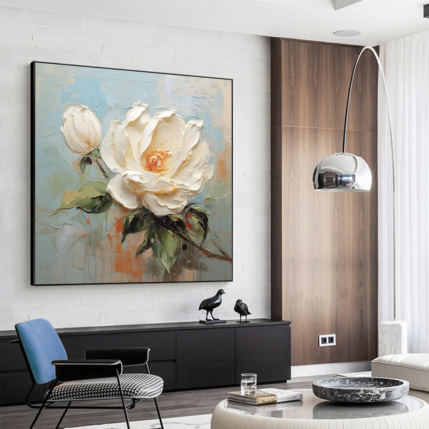 Handgefertigtes Ölgemälde auf Leinwand, Wandkunst-Dekor, originales Blumengemälde in voller Größe für die Inneneinrichtung mit gespanntem Rahmen, ohne Innenrahmen-Gemälde 2025 - $170.99 –P3