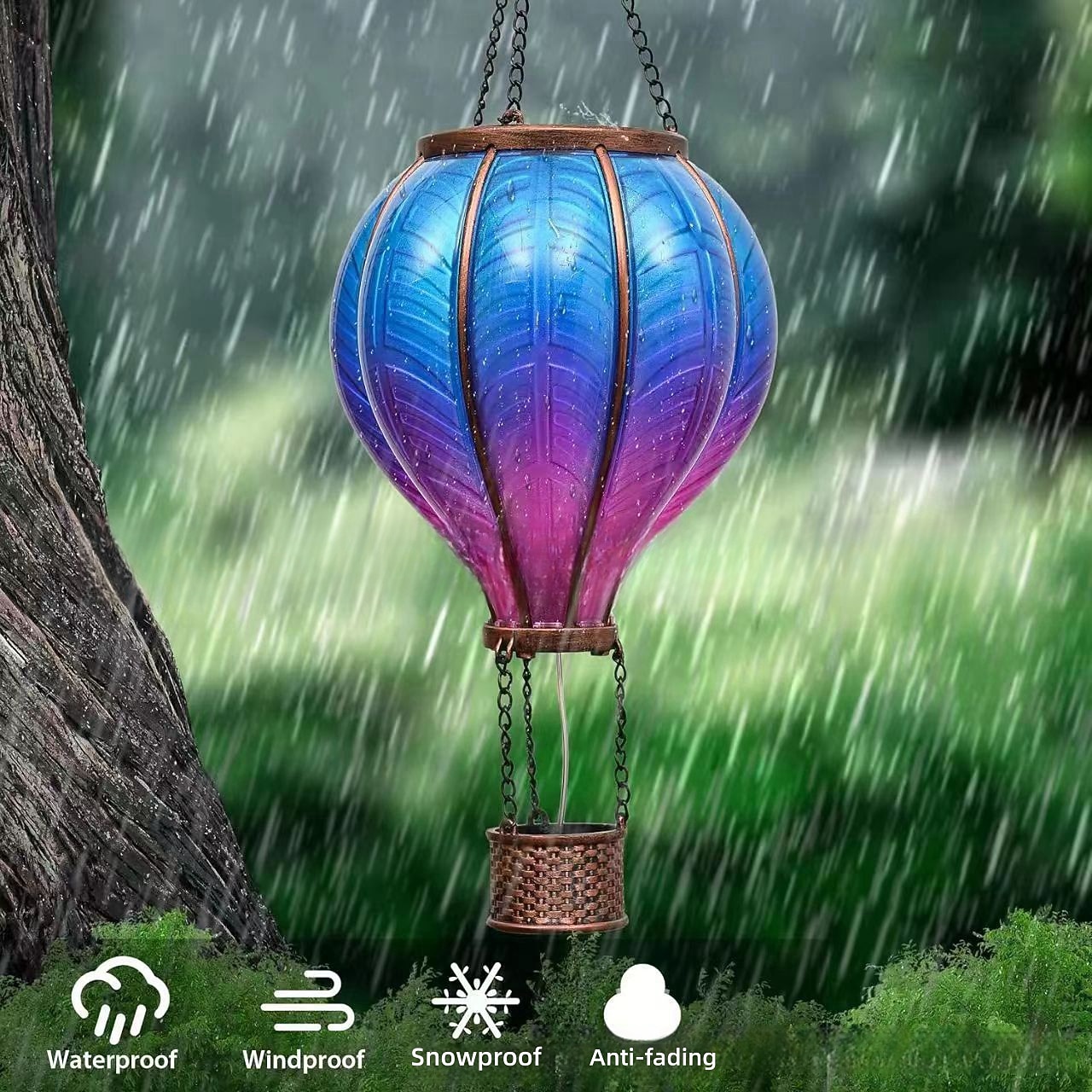 Solar Hot Air Balloon Lantern Christmas Outdoor Decoration Colorful Landscape for Holidays Party Weather-proof 2026 - $45.99 –P5