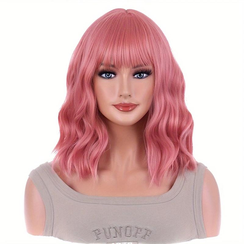 Perruques synthétiques ondulées longueur épaule avec frange pour femmes, à la mode pour un usage quotidien, cosplay de fête de 2025 ? $19.99 –P15
