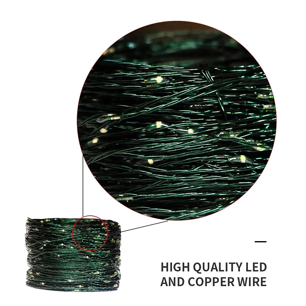 30M 50M 100M Remote Control Plug in Green Copper Wire Light Festival Party Decoration Light LED Light String Garden Courtyard Full of Stars  1 set 2025 - $25.99 –P2