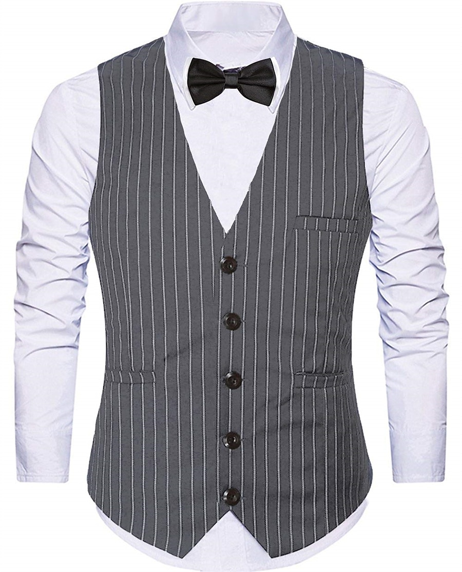 Retro Řvoucí 20s 20. léta 20. století Úbory Kamizelka Velký Gatsby Gentleman Maškarní kostým Pánské předvečer Všech svatých Karneval Nový rok Karneval Večírek Plesová maškaráda Dospělé Nákrčník Vesta 2025 - $43.99 –P4
