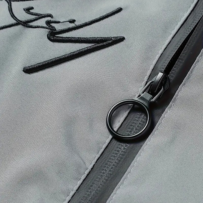 Men's Lightweight Jacket Summer Jacket Bomber Jacket Windbreaker Outdoor Vacation Warm Fall Winter Plain Fashion Streetwear Stand Collar Regular Black Gray Jacket 2025 - $26.99 –P4