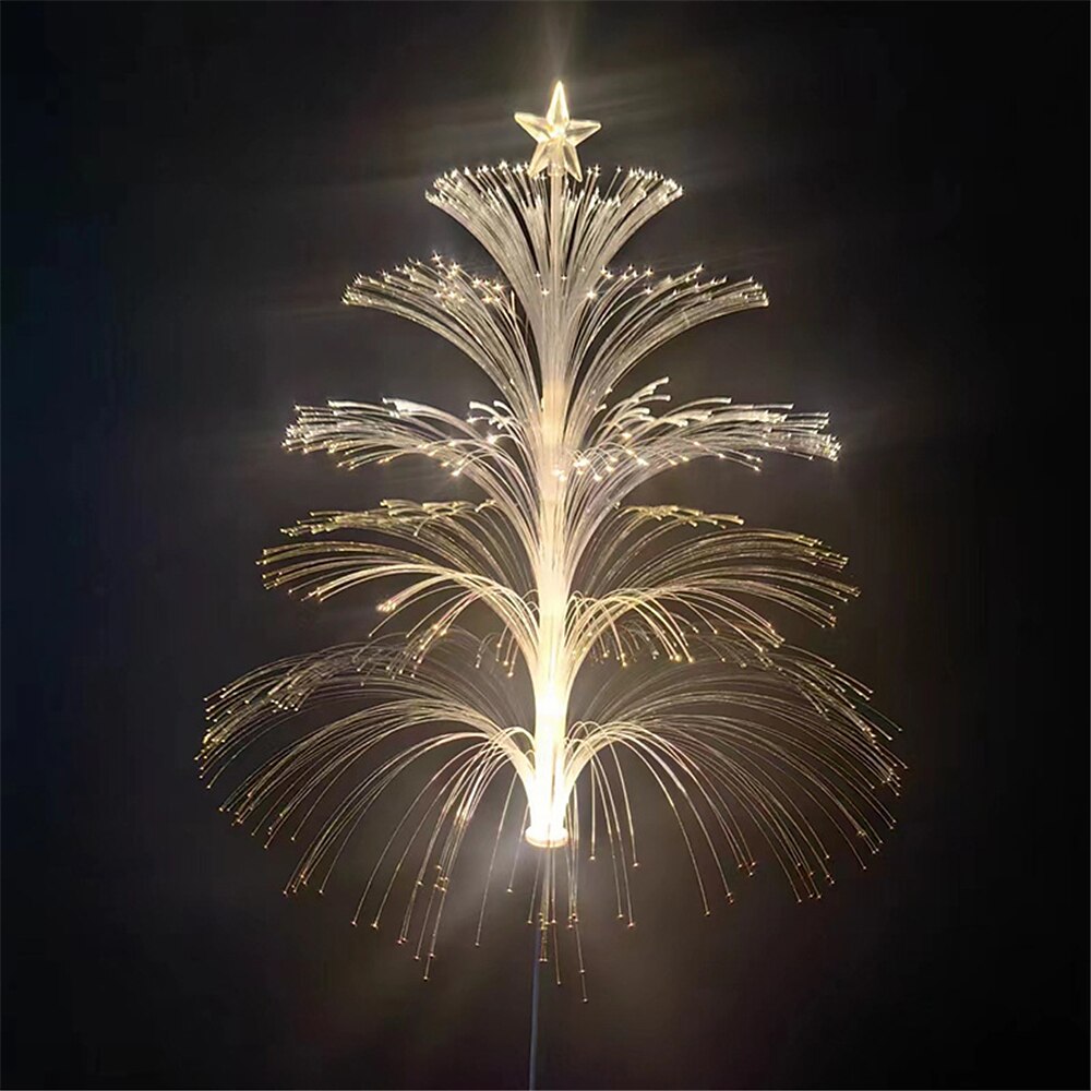 LED bunter Farbverlauf Glasfaser Weihnachtsbaum Bodeneinsatz Licht Außendekoration Villa Atmosphäre Festival Party Dekoration Licht Qualle Rasen Licht 1St 2025 - GBP £22 –P4