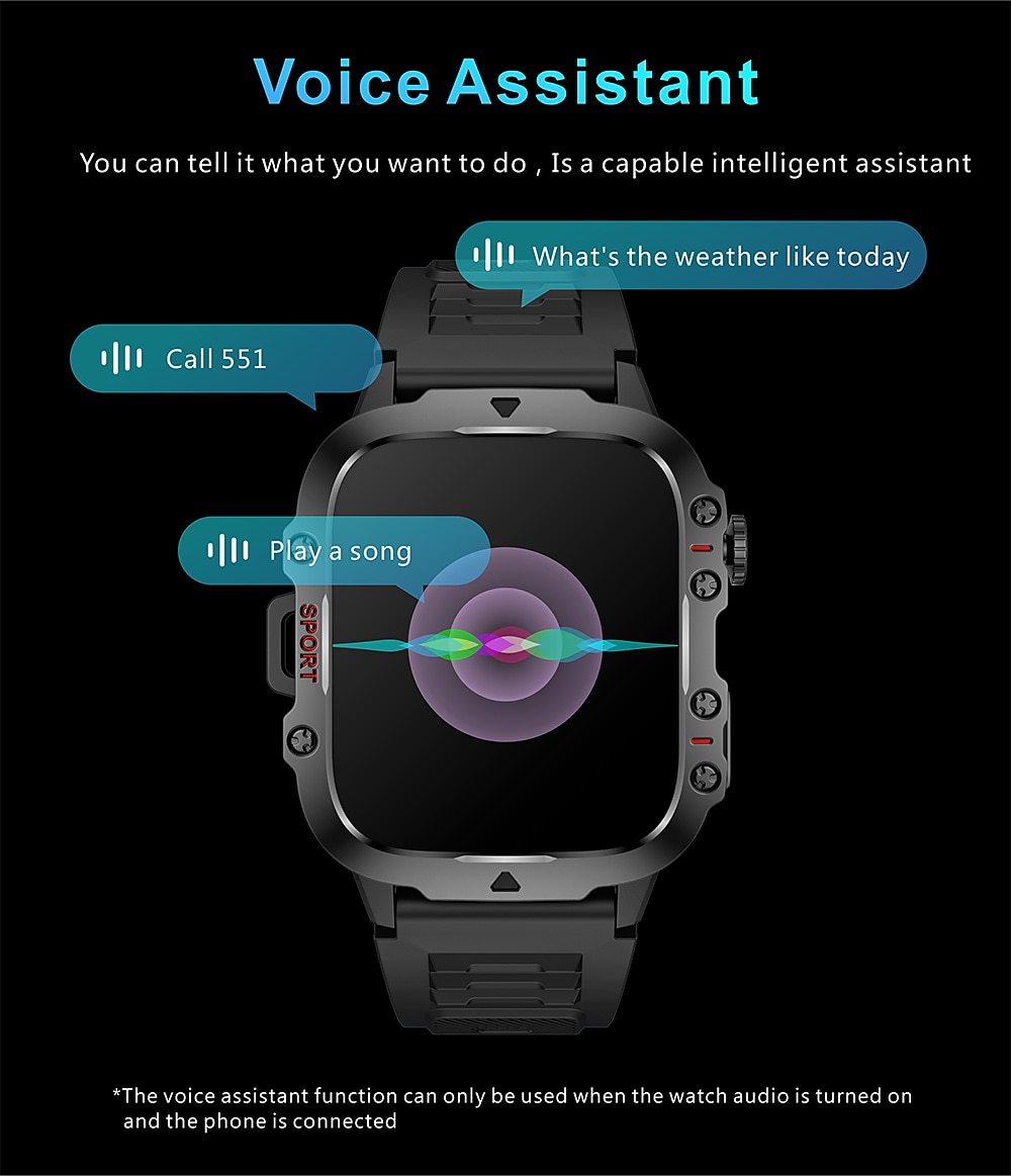 iMosi QX11 Smart Watch 1.96 inch Smartwatch Fitness Running Watch Bluetooth Pedometer Call Reminder Activity Tracker Compatible with Android iOS Women Men Hands-Free Calls Waterproof Media Control 2025 - $48.99 –P12