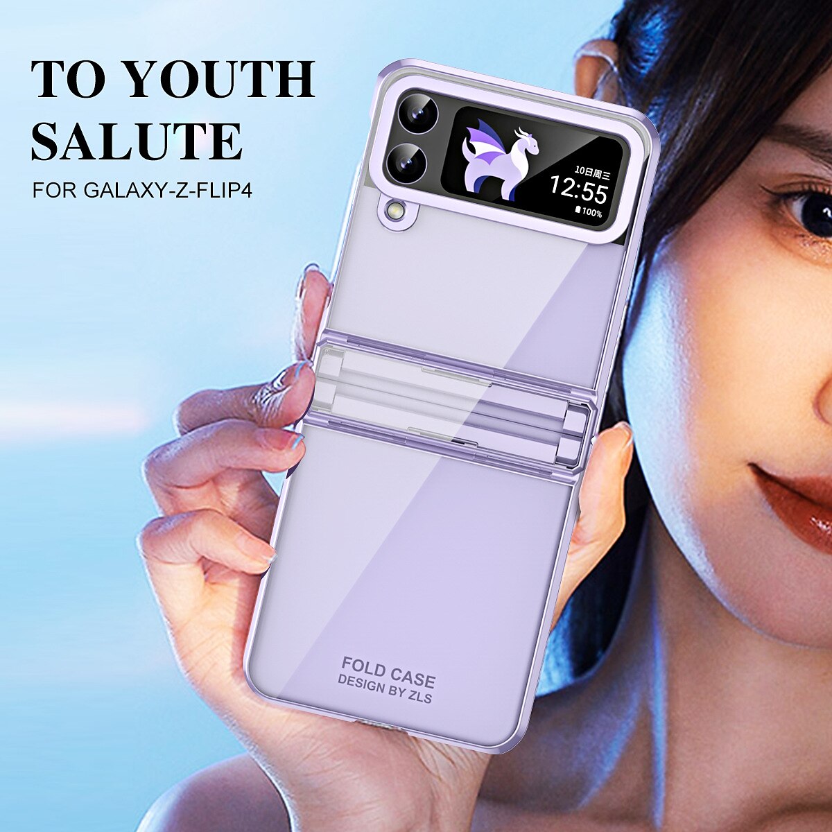 телефон Кейс для Назначение SSamsung Galaxy Z-флип 6 Z Flip 5 Z Flip 4 Z Flip 3 Кейс на заднюю панель Прозрачный Ультратонкий Сплошной цвет ABS + PC 2025 - $21.99 –P1