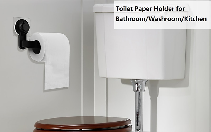 Punch Free Toilet Paper Holder Self-adhesive Suction Cup Rack Kitchen Bathroom Storage Waterproof Moisture Proof Towel Accessories Shelf Toilet Paper Holder Wall Mounted 2026 - $14.99 –P3