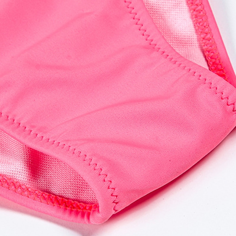Barn Jente Badedrakt utendørs Grafisk Aktiv Bedårende Rynket Badedrakter 7-13 år Sommer Rosa 2025 - $16.99 –P6