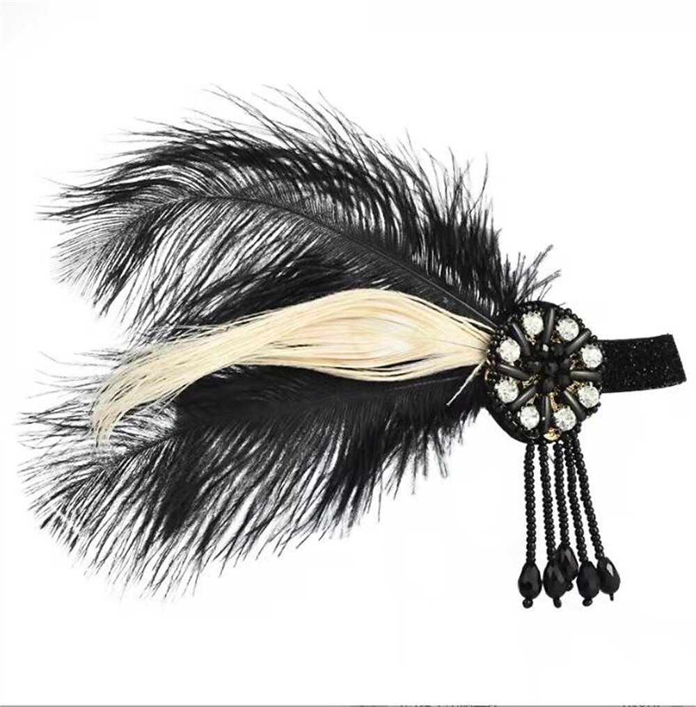 Fejfedők Flapper fejpánt Tollak fejpánt Retró 1920-as évek Ötvözet Kompatibilitás A nagy Gatsby Jelmez Farsang Női Jelmez ékszerek Divatékszer 2025 - $17.49 –P3