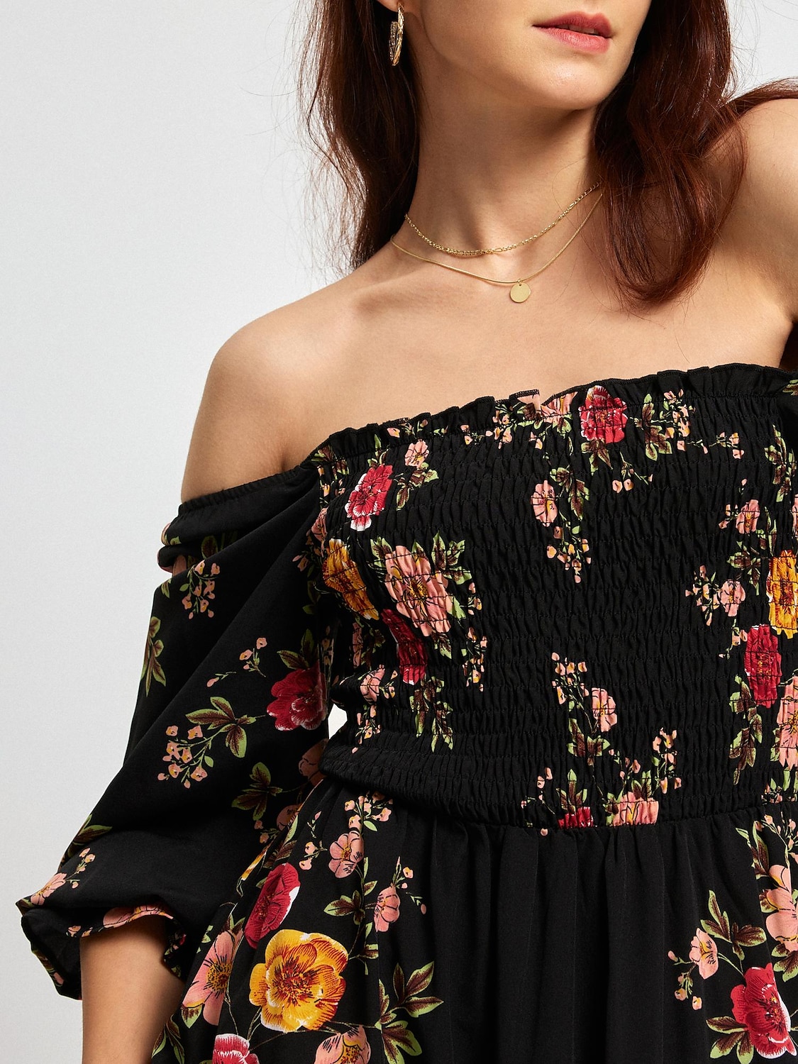 vestido de férias de primavera com padrão floral de 2025 por $75.99 –P9