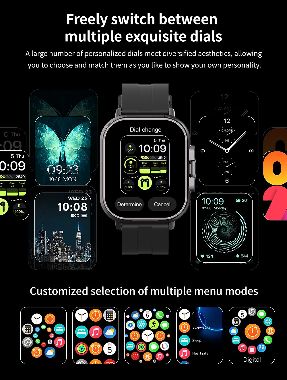 iMosi D8 Smart Watch 2.01 inch Smartwatch Fitness Running Watch Bluetooth Pedometer Call Reminder Activity Tracker Compatible with Android iOS Women Men Long Standby Hands-Free Calls Waterproof IP 67 2025 - $61.99 –P13