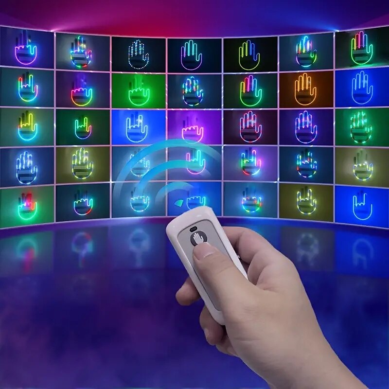 أضواء إصبع LED RGB مضيئة مصباح إصبع السيارة مع تغيير اللون عن بعد 2025 - $33.99 –P3