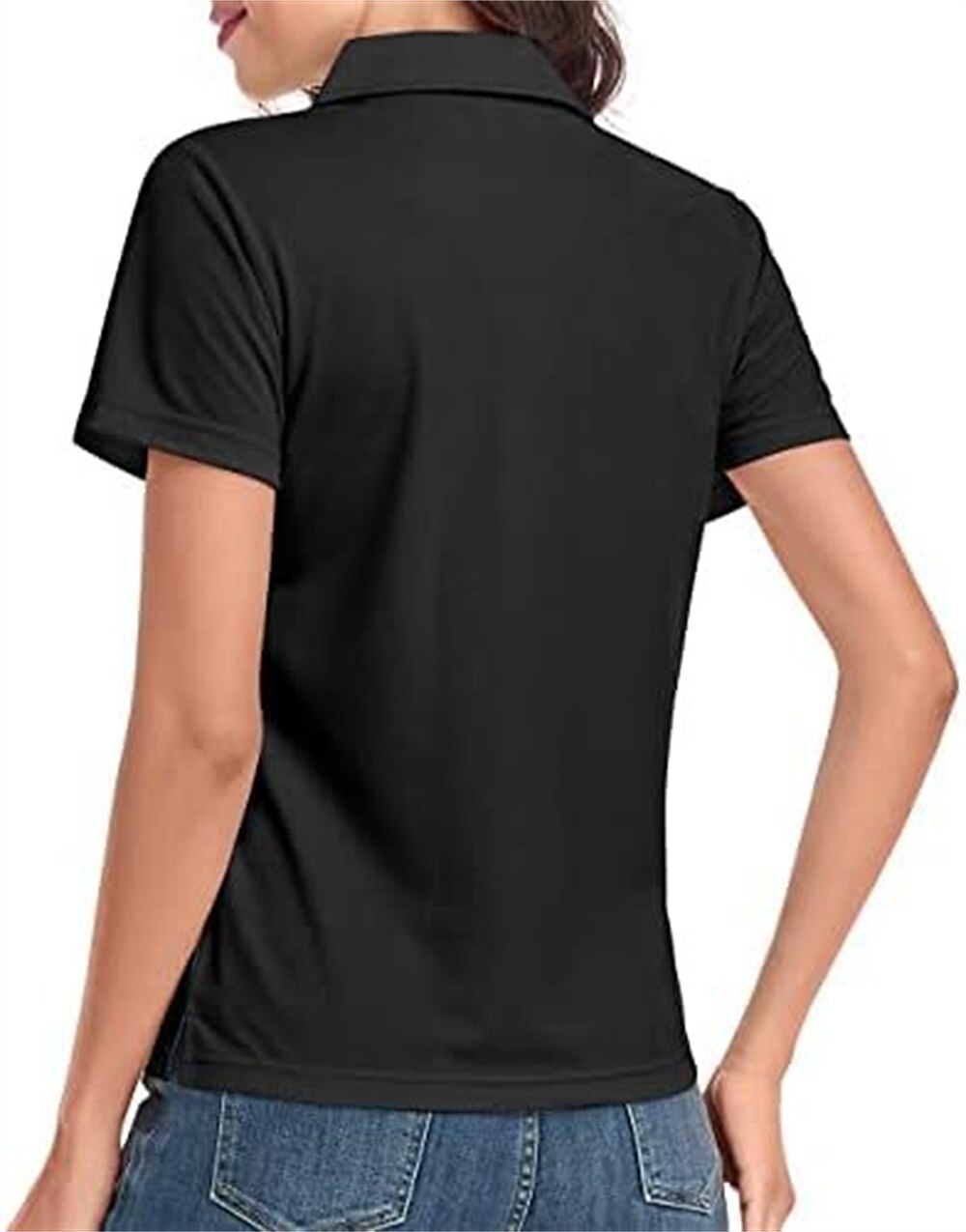 Polo maglietta Per donna Nero Bianco Rosa Tinta unica Di base Giornaliero Giornaliero Colletto Standard S del 2025 a $27.99 –P7