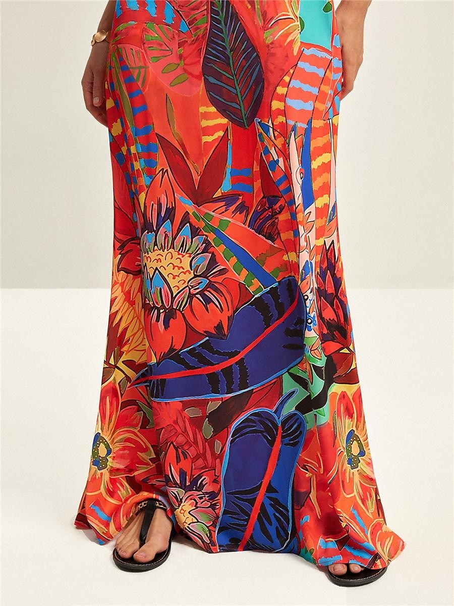 robe longue de vacances à la mode d'été à imprimé tropical de 2025 ? $61.99 –P2
