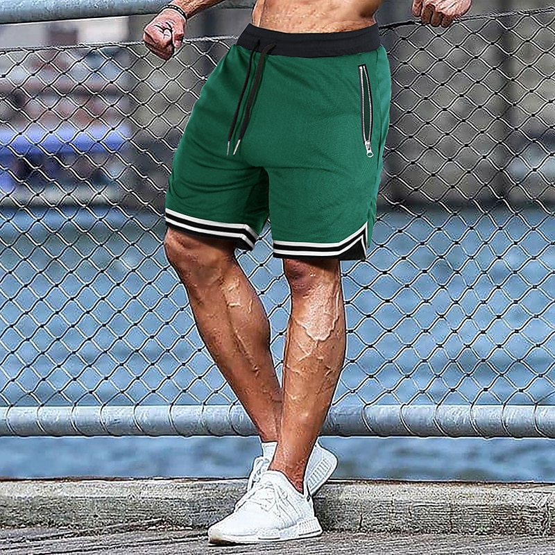 Men's Athletic Shorts Basketball Shorts Running Shorts Gym Shorts Sports Going out Weekend Breathable Quick Dry Running Casual Pocket Drawstring Elastic Waist Plain Knee Length Gymnatics Activewear 2025 - $15.49 –P7