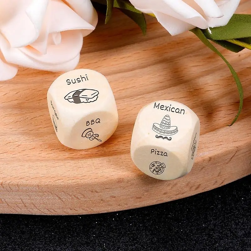 nourriture dés date nuit jeux dîner décision dés date nuit dés pour les couples mariés anniversaire date nuit idées cadeaux décision jour saint valentin dateng de 2025 ? $11.49 –P4