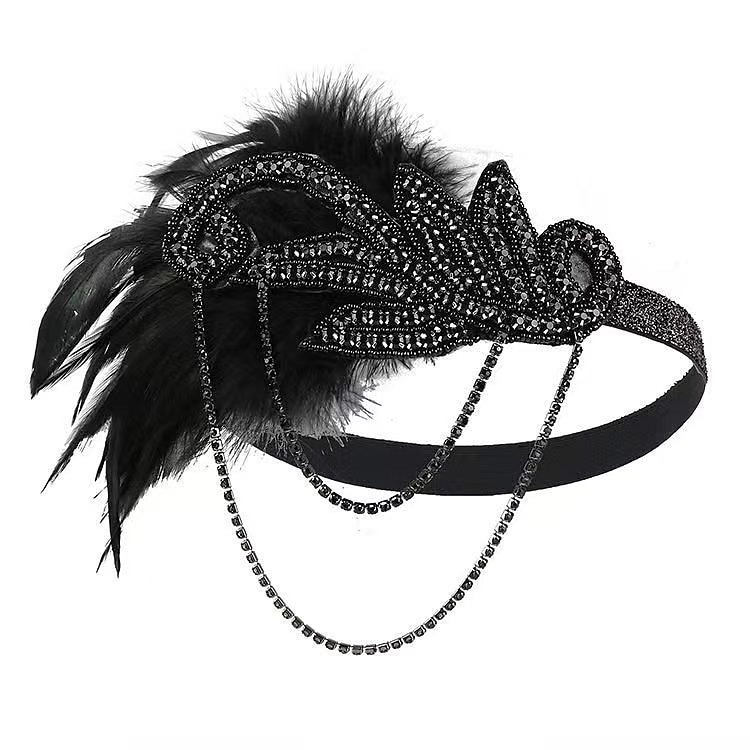 Fejfedők Flapper fejpánt Tollak fejpánt Retró 1920-as évek Ötvözet Kompatibilitás A nagy Gatsby Jelmez Farsang Női Jelmez ékszerek Divatékszer 2025 - $16.49 –P4