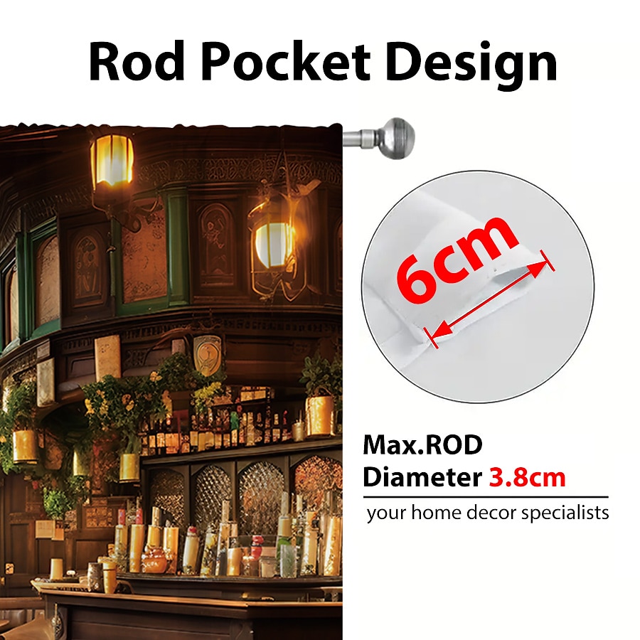 2 paneler vintage bargardin draperier mörkläggningsgardin för vardagsrum sovrum kök fönster behandlingar värmeisolerat rum mörkläggning 2025 - $39.99 –P10