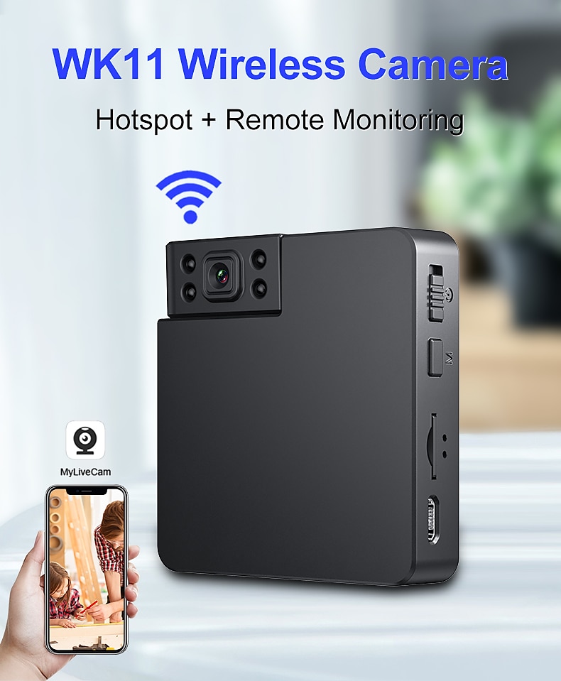 2025年 2023 新しい wk11 ミニカメラ wifi ナイトビジョン小型秘密カメラモーション起動 hd dvr ワイヤレスセキュリティカム  コレクション – $39.99 –P1