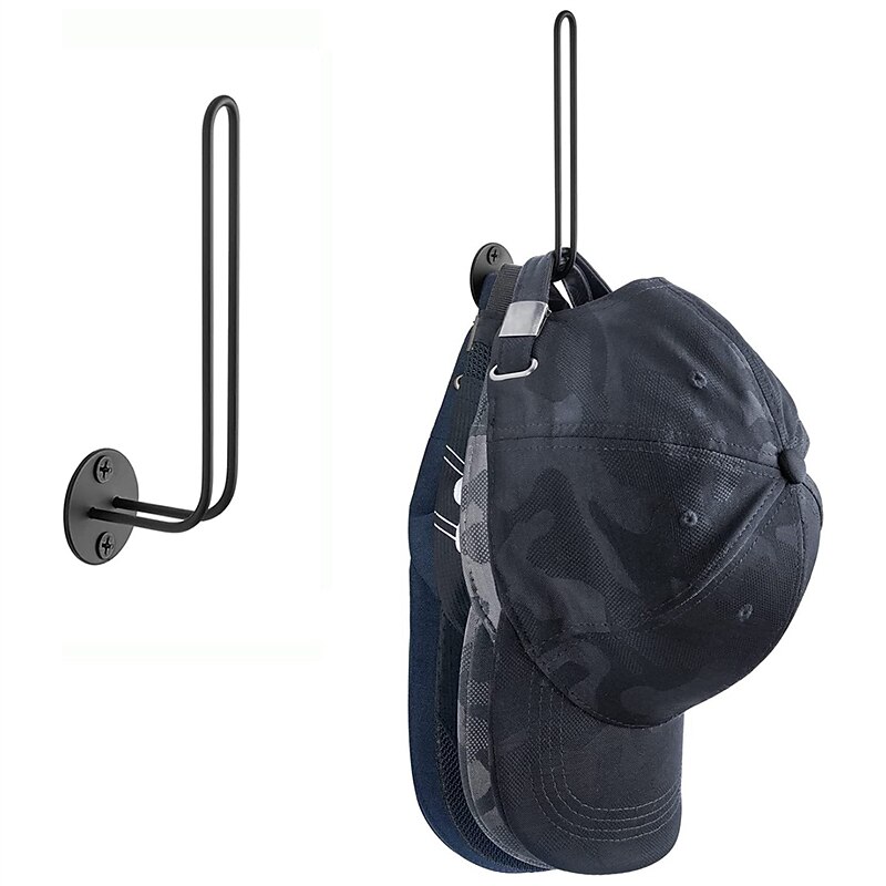 Perchero para gorras de béisbol, ganchos adhesivos para sombreros, organizador de tapas de almacenamiento, soporte para sombreros sin perforación, colgador de pared para puerta y armario 2026 - $9.99 –P1