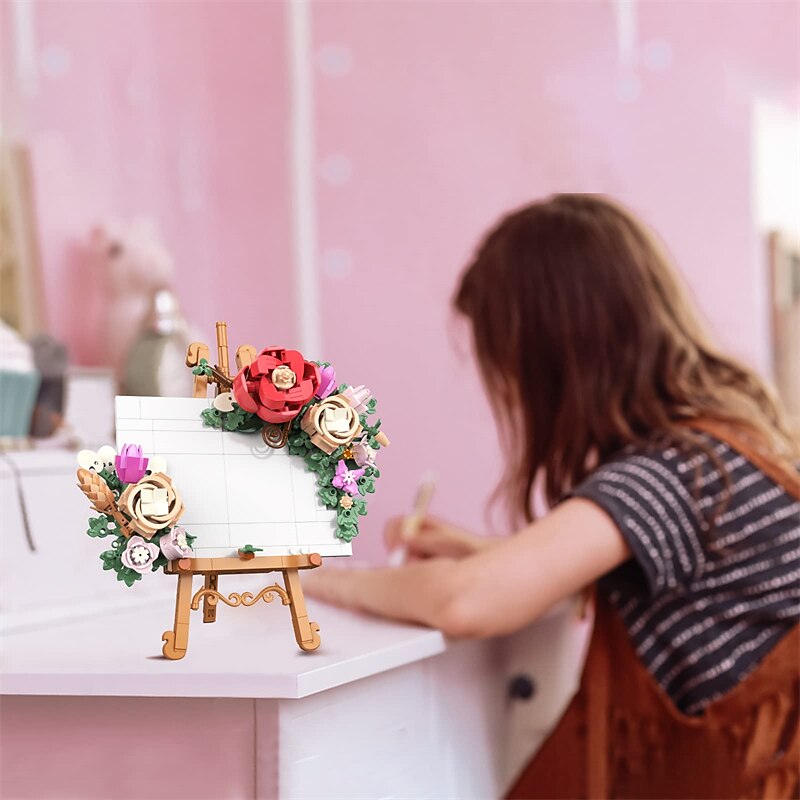 أحجار البناء وردة / سلسلة الزهور وردة عيد الحب تيدي داي يوم الأم يوم المرأة متوافق ABS + PC ليجوينج إبداعي ضغط اللعب التفاعل بين الوالدين والطفل للطفل ألعاب هدية 2025 - $48.99 –P3