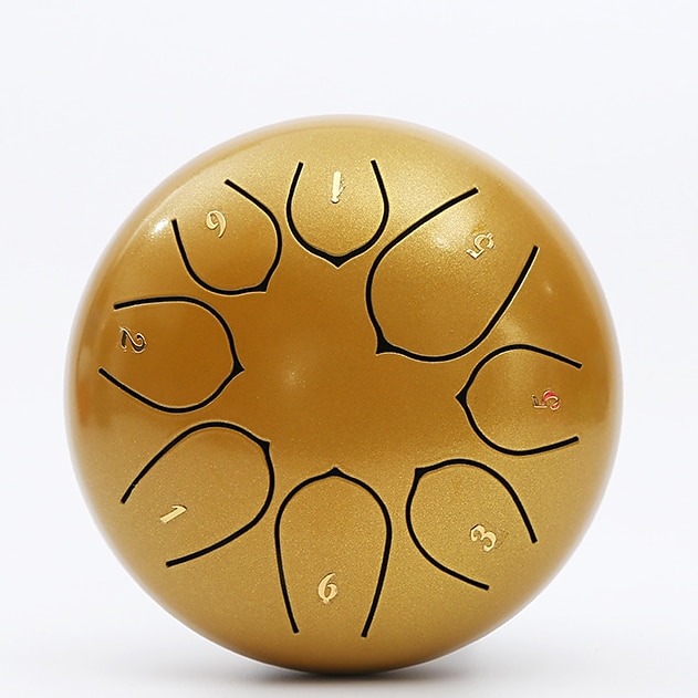 Alloy Steel Tongue Drum 6 Inch 8 Notes Hand Drums with Bag Sticks Music Book, Sound Healing Instruments for Musical Education Entertainment Meditation Yoga Zen Gifts 2025 - $38.99 –P5