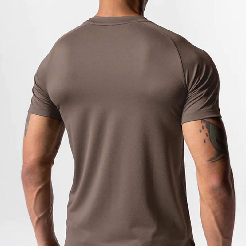 Voor heren T-shirt Fitnessshirt Basketbalshirt Atletische overhemden Strakke ronde hals Korte mouw Sport & Outdoor Vakantie Uitgaan Casual / Dagelijks Snel Drogend Zweetafvoerend Ademend Zacht Effen 2025 - $16.49 –P17
