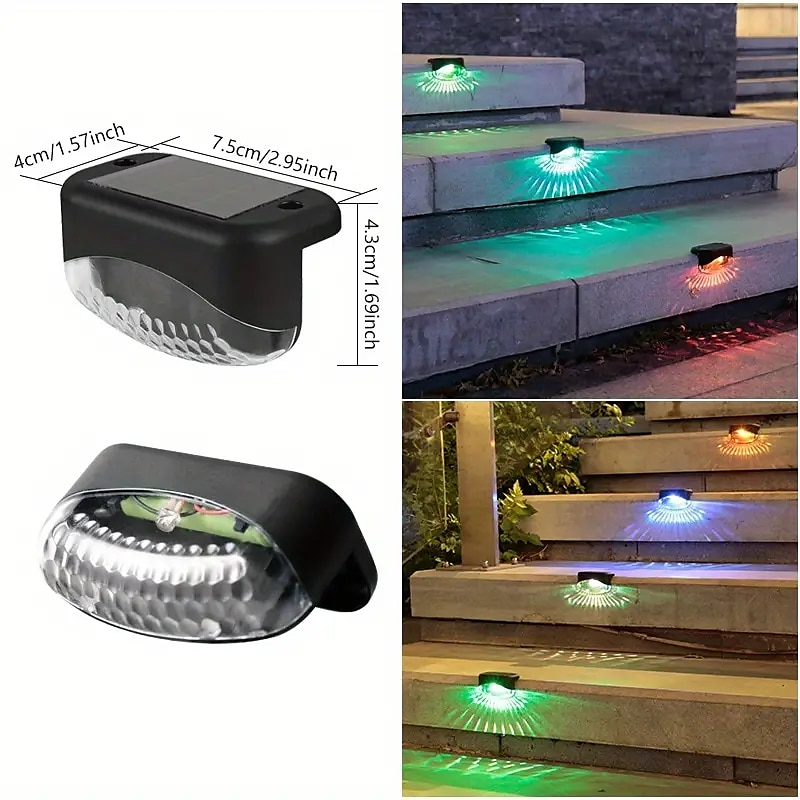 4 luci solari per esterni, impermeabili, cortile, giardino, scenografica villa, parco, balcone, scale, pareti e ringhiere decorate con luci notturne solari del 2025 a $17.99 –P12