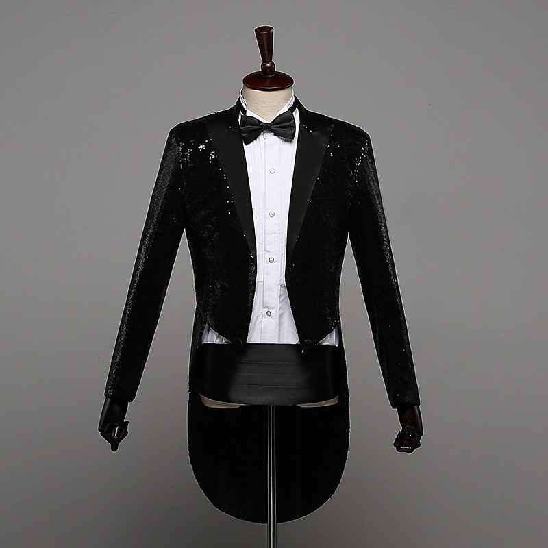 Retro Vintage Disco 1980s Tuxedo Suits & Blazers Tailcoat Disco Sequins Men's Masquerade Party / Evening Pride Parade Pride Month Adults' Coat 2025 - $71.99 –P5