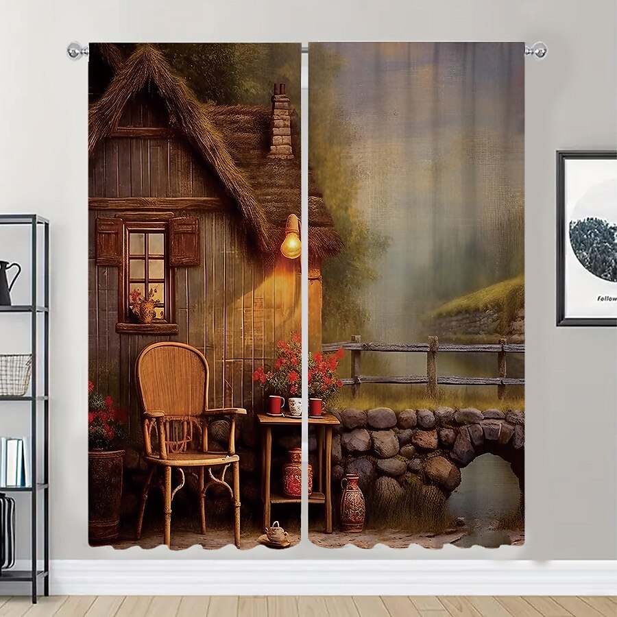 2 panele zasłona do pokoju fantasy zasłony zaciemniające do salonu sypialnia kuchnia zabiegi na okna zaciemnienie pomieszczenia z izolacją termiczną 2025 - $39.99 –P9