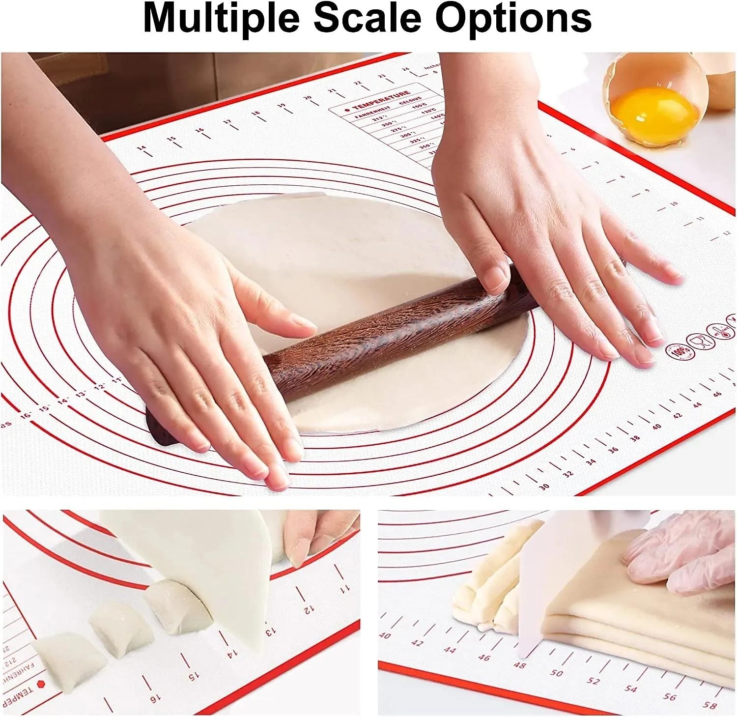 Estera de silicona para hornear, almohadilla para amasar, cocina, crepes, masa de pizza, sartén antiadherente, estera de pastelería 2025 - $10.99 –P5