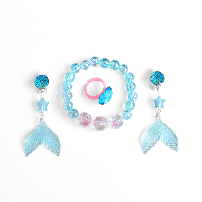 Festival Performance Requisiten Prinzessin Kleid Zubehör Set Meerjungfrau farbiger Schmuck Mädchen Kleid Zubehör Kinder 2025 - $11.99 –P11