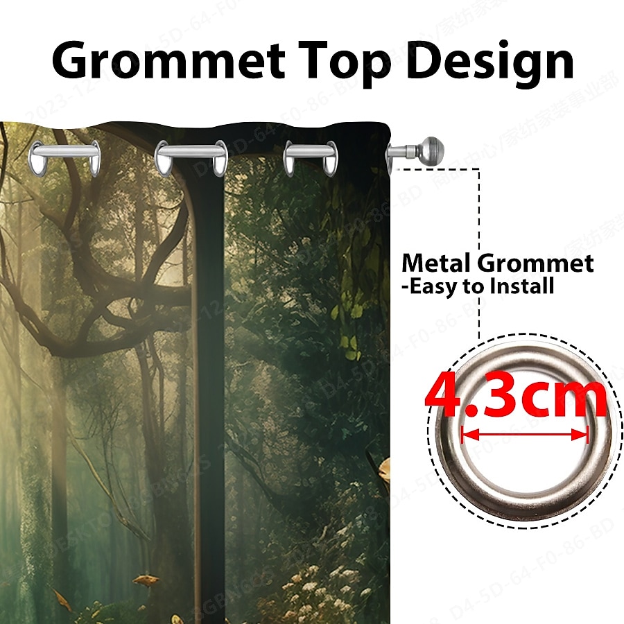 2 paneler landskap skog gardin draperier mörkläggningsgardin för vardagsrum sovrum kök fönster behandlingar värmeisolerat rum mörkläggning 2025 - $41.99 –P8