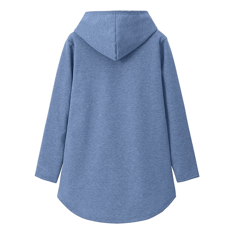 dames hoodie sweatshirt pullover sherpa polyester letter casual sport button print voorzak warm fuzzy comfrt hoodie lange mouw top micro-elastisch herfst&wintercomfort ademende zachte stof 2025 - $10.99 –P2
