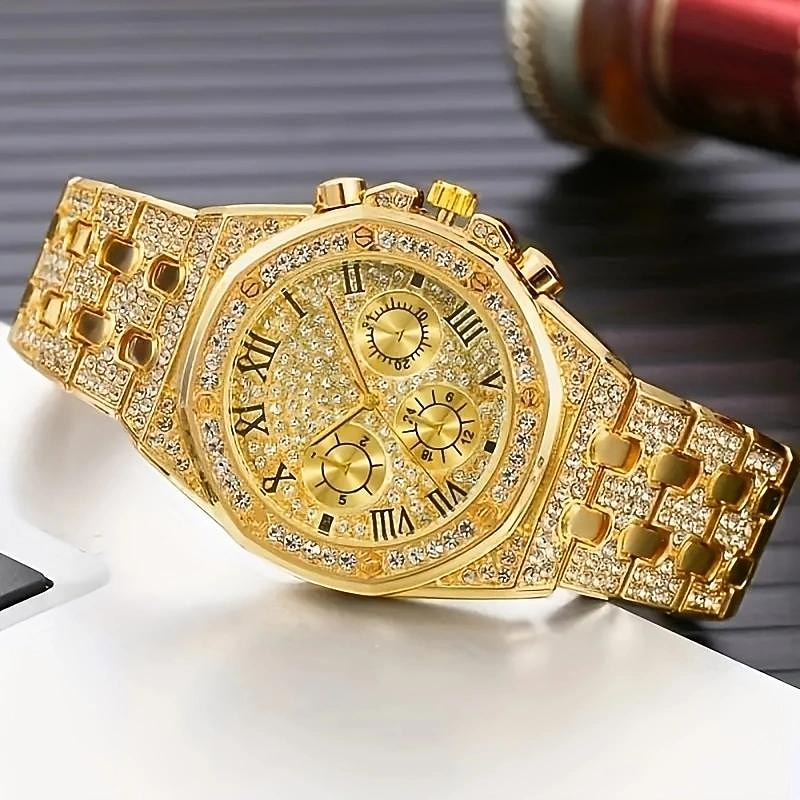 2 unidades / conjunto, relógio de quartzo de negócios esportivos masculinos da moda & pulseira de aço inoxidável, conjunto de presente masculino de 2025 por $11.99 –P5