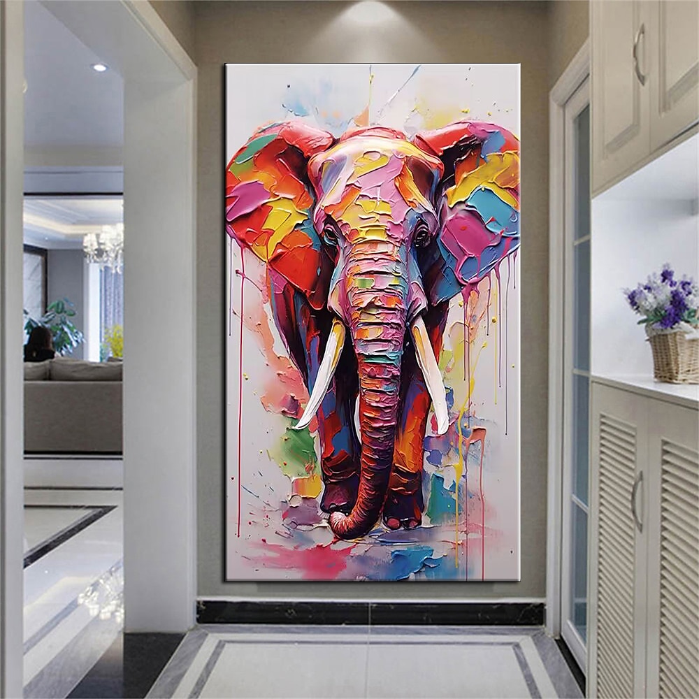 Hecho a mano Pintura al óleo pintada a colgar Pintada a mano Horizontal Abstracto Animales Moderno Sin marco interior  (sin marco) 2026 - $51.99 –P5