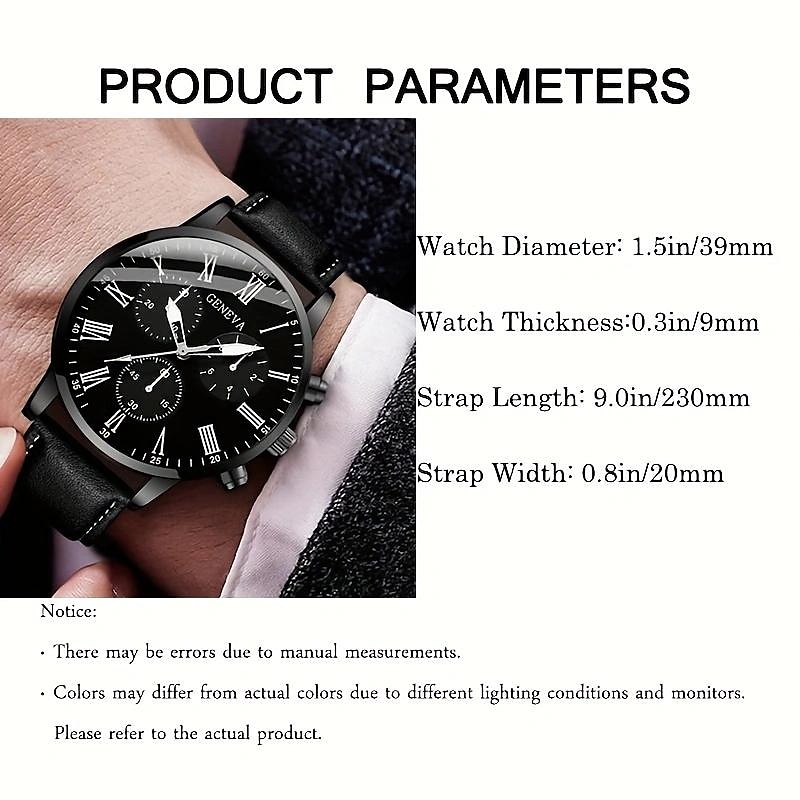 1pc Alloy Round Men's Quartz Watch & 1pc Bracelet Men's Accessories 2025 - CAD $23.21 –P2