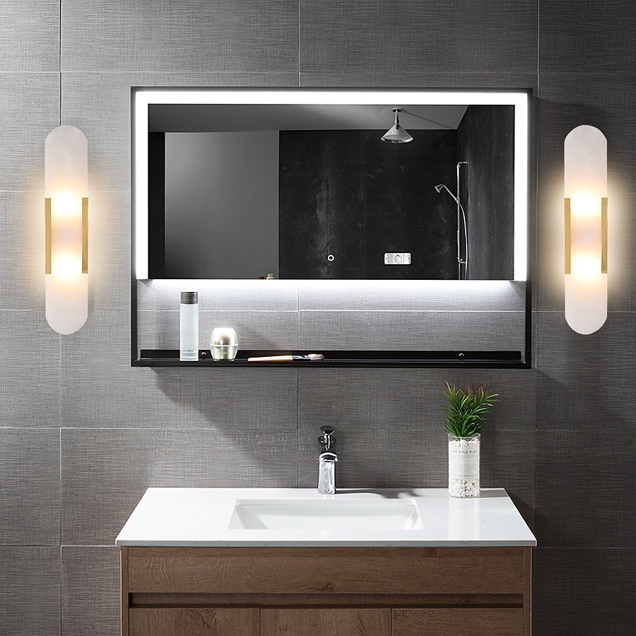 applique da parete a led in marmo ovale applique moderna luce calda apparecchio di illuminazione moderna lampade da parete per interni camera da letto sala da pranzo rame 110-240v del 2025 a $247.19 –P12