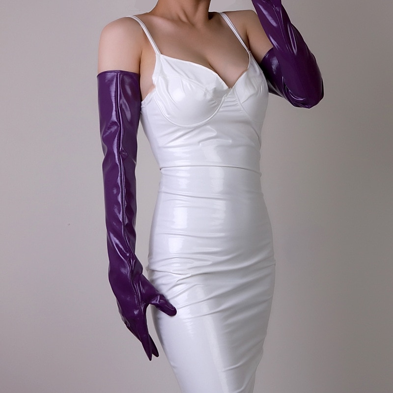 Opernhandschuhe Lange Handschuhe Abendhandschuhe Lange Handschuhe Sexy Punk & Gothic PU (Polyurethan) Für Scheibe Cosplay Karneval Damen Modeschmuck Modeschmuck 2025 - $30.99 –P15