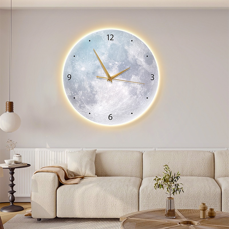lâmpada de parede relógio 40/60/80cm branco quente decoração de casa moderna lâmpadas de parede led compatíveis com estudo sala de estar cabeceira quarto 110-240v de 2025 por $215.69 –P2
