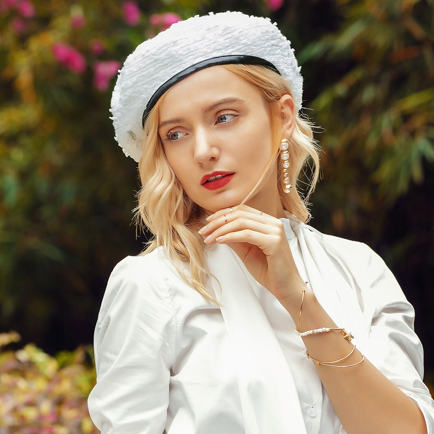 Chapeaux béret en fibre de coton, chapeau souple pour mariage, décontracté, élégant, avec couleur pure, couvre-chef de 2025 ? $29.99 –P6