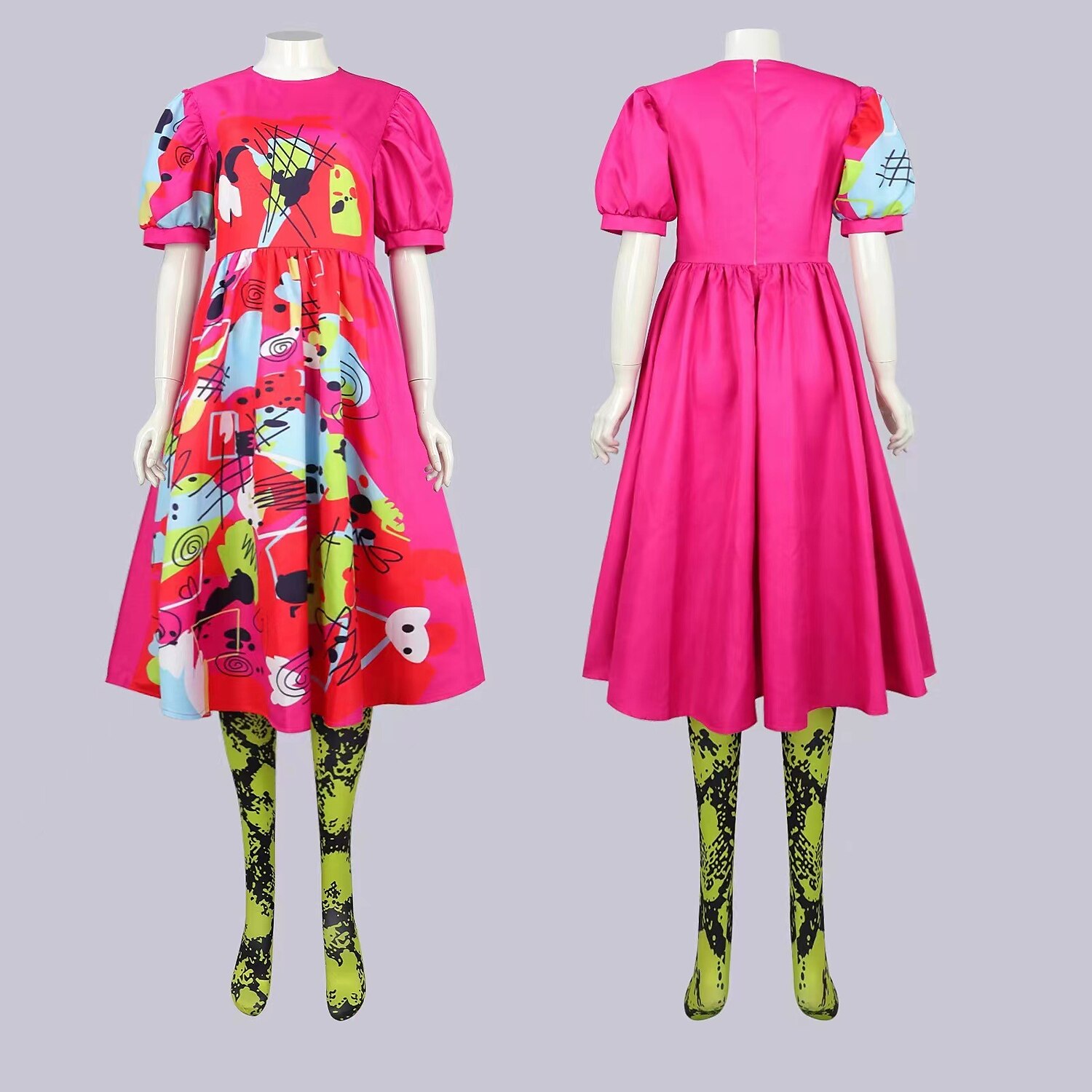 Poupée Robe Tenues Rose Foncé Cosplay de Film for Femmes Fille Enfant Adulte Carnaval Enterrement de Vie de Jeune Fille de 2025 ? $33.99 -P2
