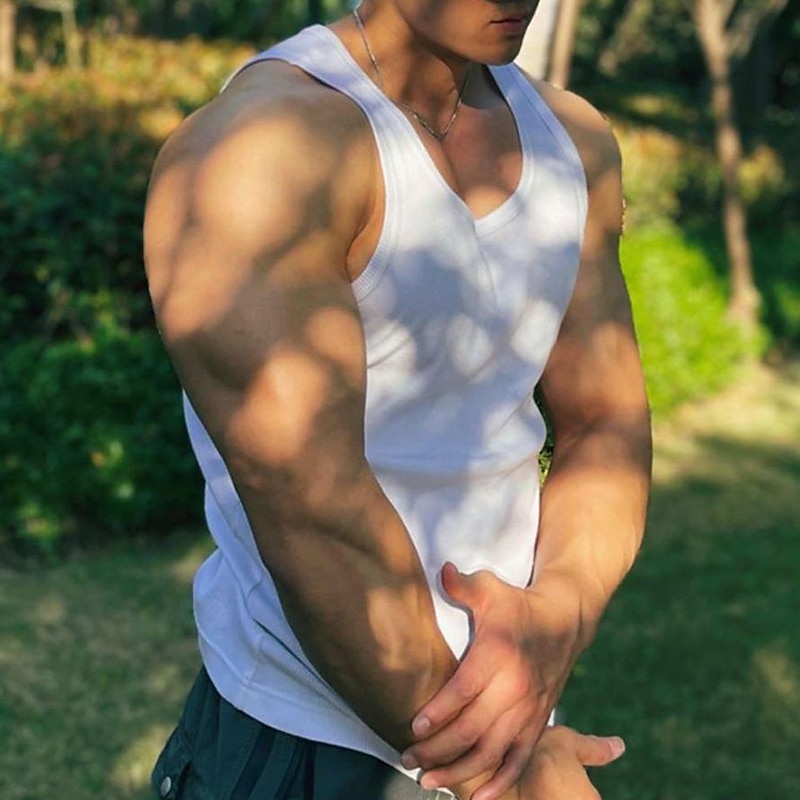 Homens Regata para Academia Regata de Corrida Regata para Esportes Homens Tops Gola Redonda Sem Manga Desportos e Ar livre Férias Para Noite Casual / Diário Secagem Rápida Pavio Humido Respirável de 2026 por $11.99 –P6
